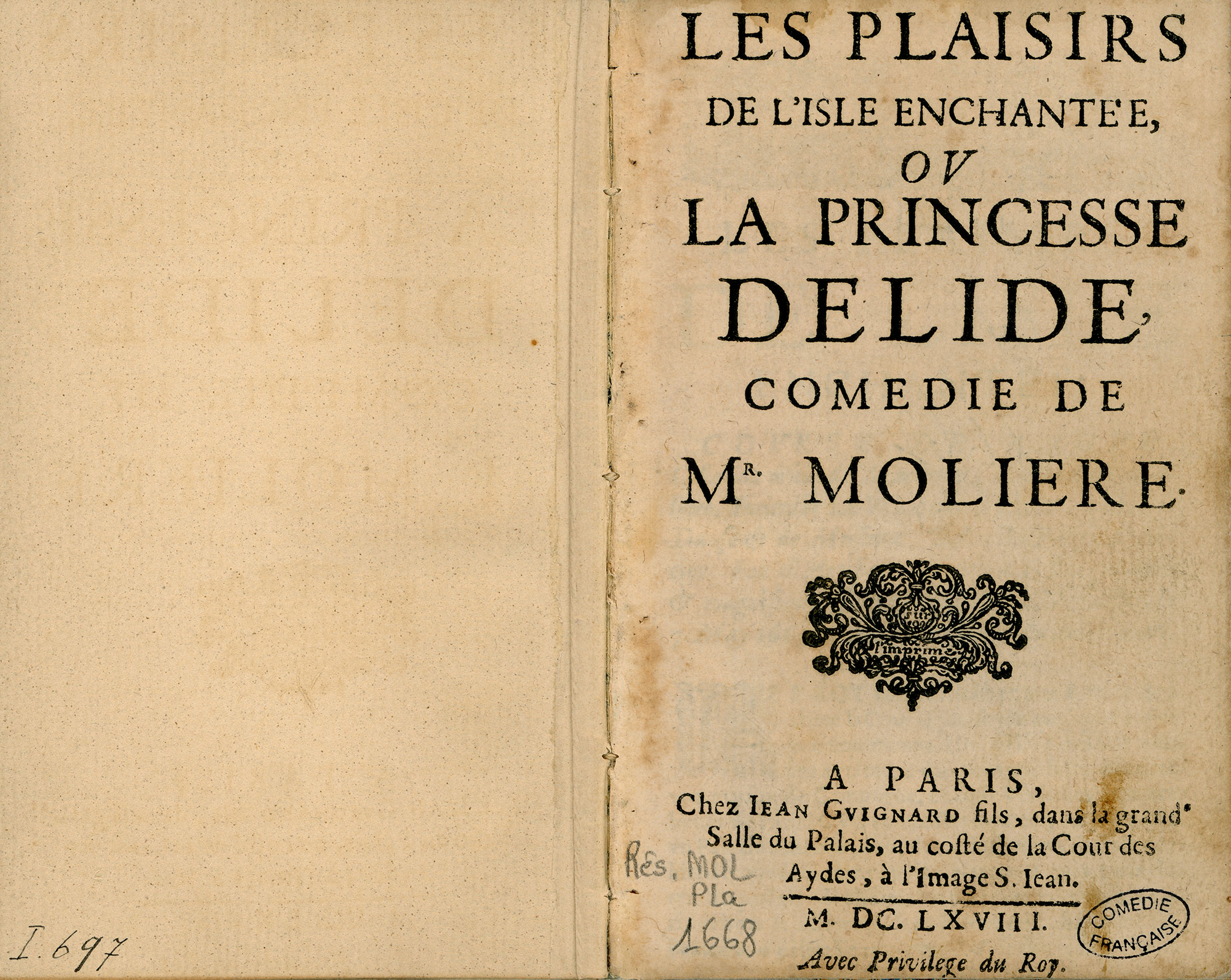 Page de titre de la pièce