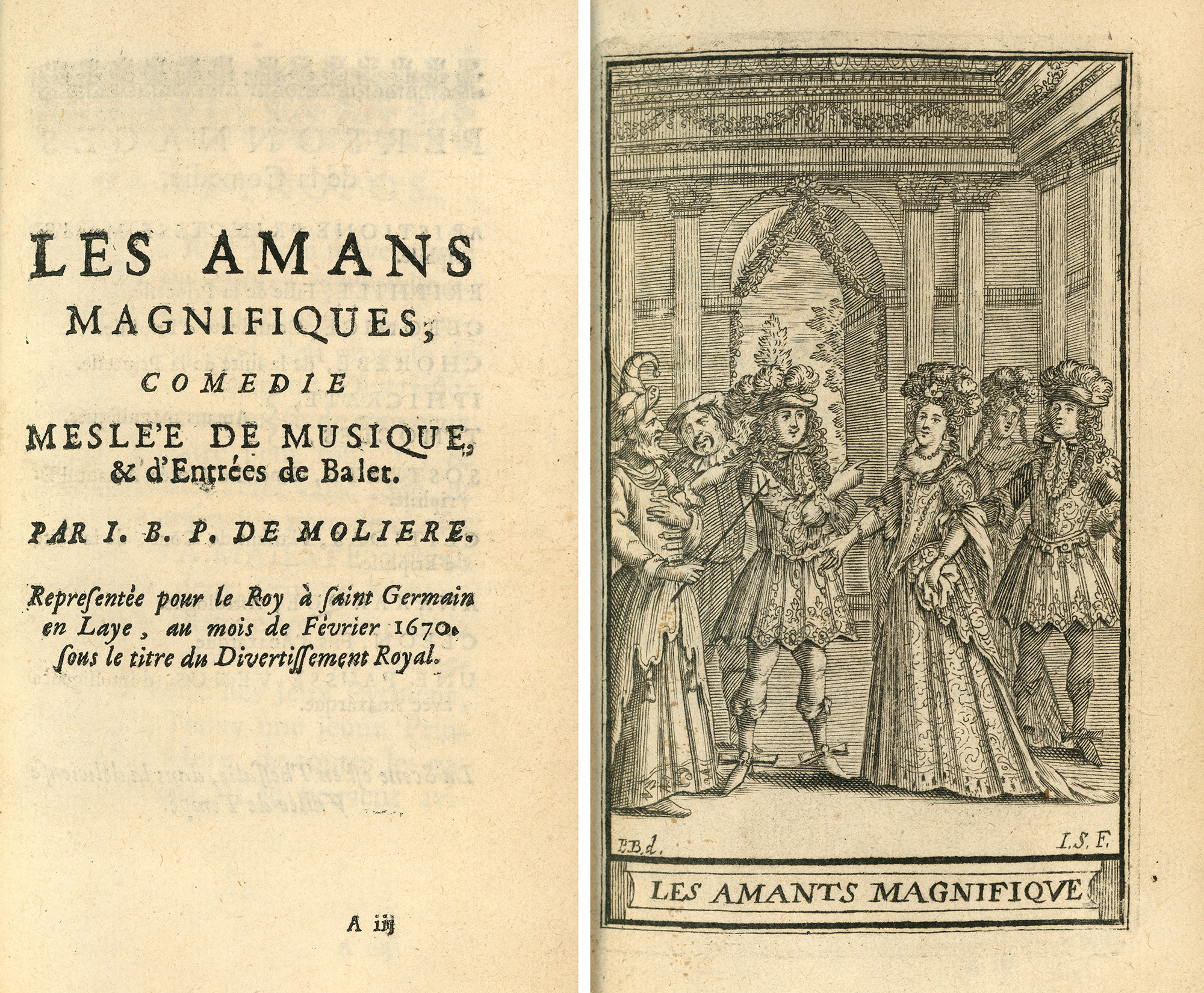 Frontispice et page de titre de la pièce