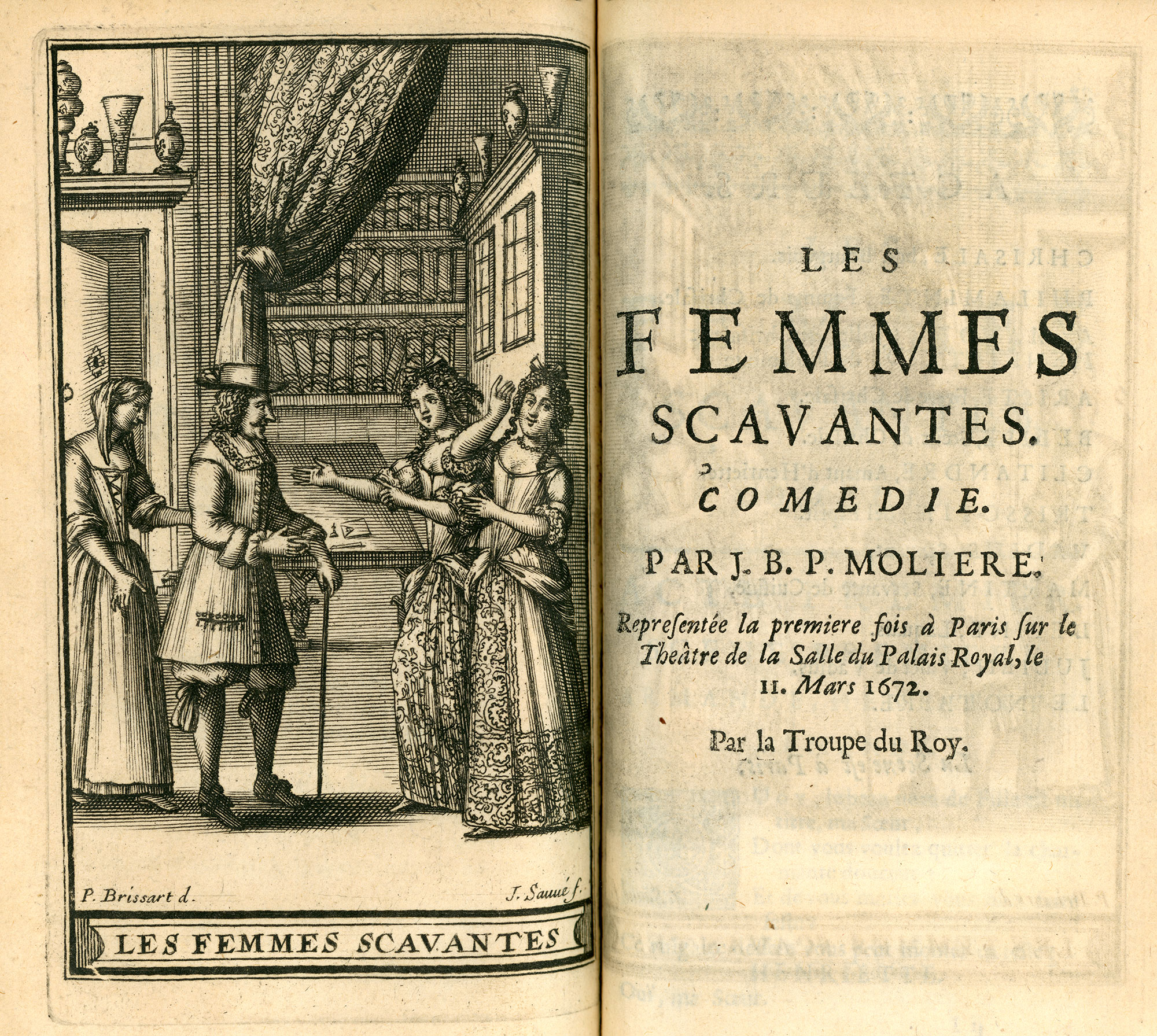 Frontispice et page de titre de la pièce