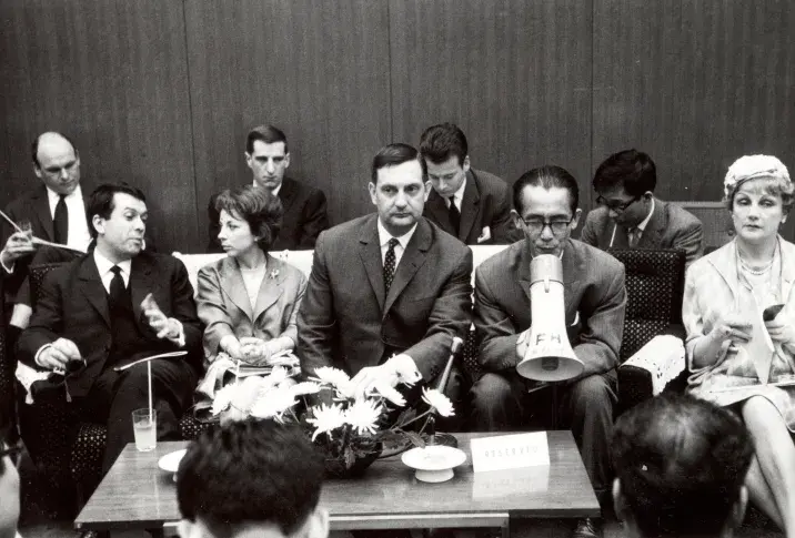 Tournée au Japon à l’occasion du Ve Festival international d’Osaka, 1962. Robert Hirsch, Micheline Boudet, Jacques Charon