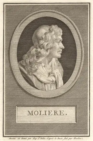 Molière / gravure d'Augustin St-Aubin