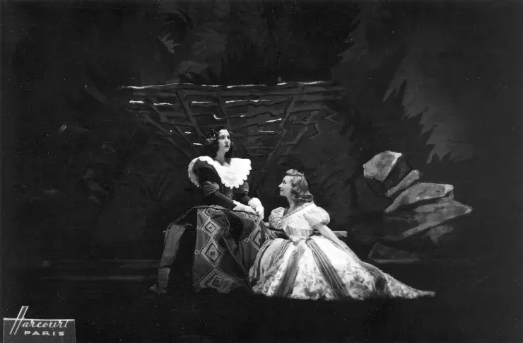« Le Soulier de satin ou le Pire n'est pas toujours sûr », action dramatique en 2 parties, 1 épilogue et 33 tableaux de Paul Claudel, mise en scène de Jean-Louis Barrault, salle Richelieu, 1943