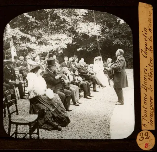 A Pont-aux-Dames, Coquelin inaugure le Théâtre de la Nature, 29 juillet 1906, Société d’excursion des amateurs de photographie