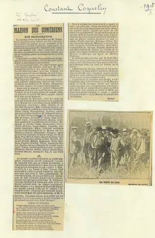 La Maison des comédiens, son inauguration