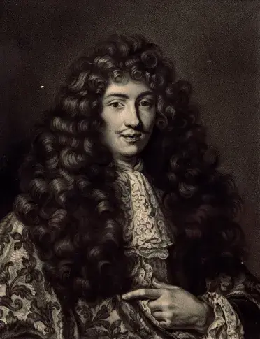 Portrait de Molière, estampe en noir et blanc