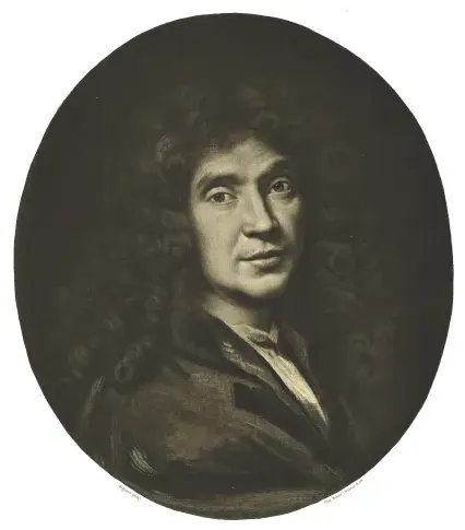 Molière / photogravure de Clément Braun, d'après Pierre Mignard, [1889-1910]