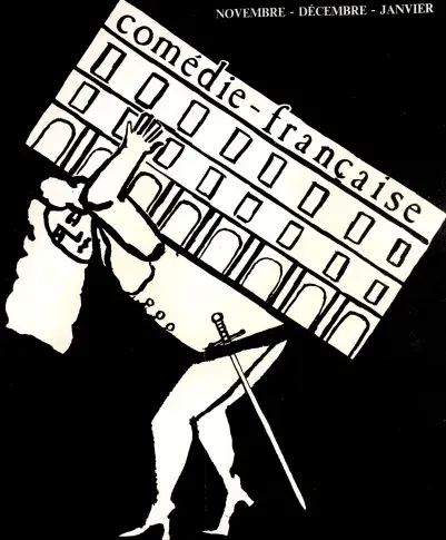 Affiche (Bullot) de "L’Impromptu de Marigny", 1974, Théâtre Marigny
