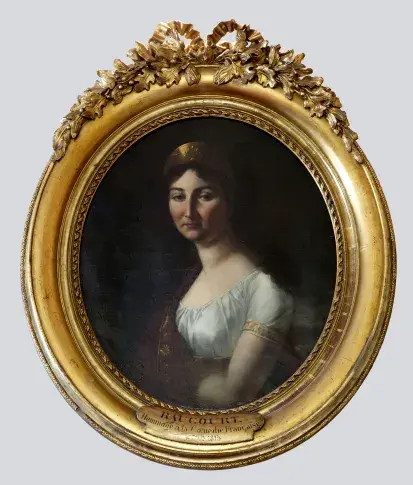 Mlle Raucourt, huile sur toile de Charles-François Phélippes, vers 1815