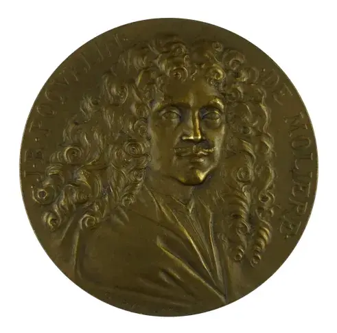 Molière, médaille en bronze gravée par G. Prud'homme
