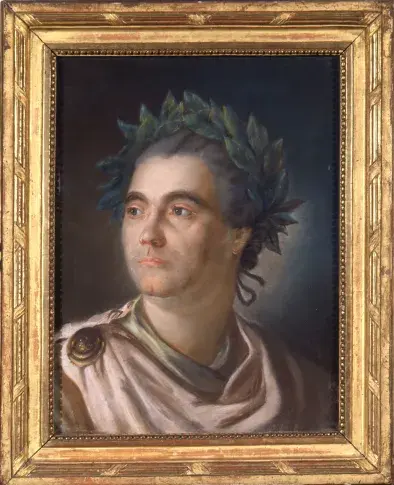 Lekain en empereur romain, pastel sur papier de Pierre-Martin Barat, [1773]