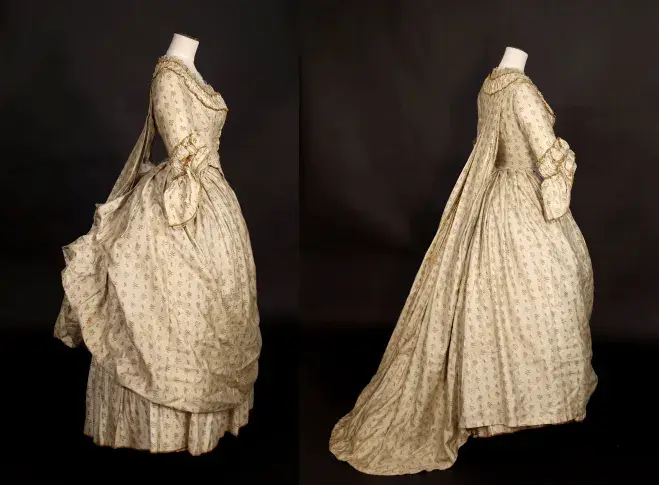Robe de style Louis XV à pli Watteau