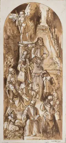 Hommage à Molière, Corneille, Racine, Marivaux / dessin de Christian Welter
