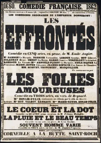 Affiche du 29 juin 1862