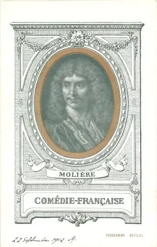 Programme du 22 septembre 1912
