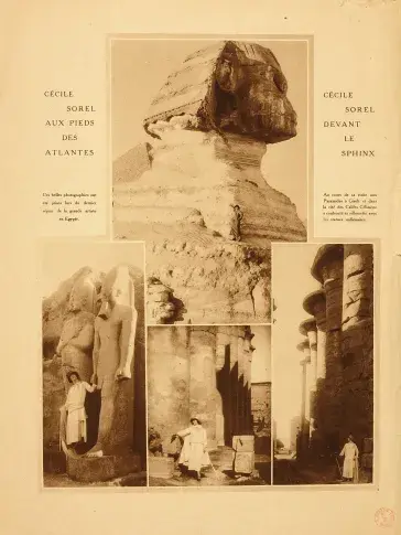 Tournée personnelle de Cécile Sorel en Égypte (Le Caire et Alexandrie), 1924
