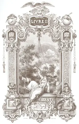 Gravure des Fables : Livre II, reliée dans « Les Œuvres de J. de La Fontaine », 1877