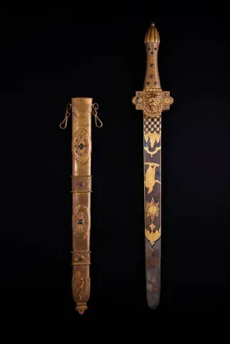 Glaive de théâtre et son fourreau ayant appartenu à Talma, vers 1825