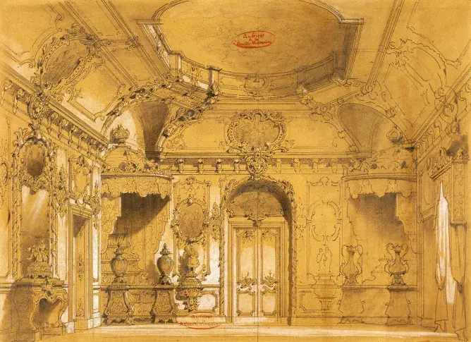 « Adrienne Lecouvreur » de Scribe et Legouvé : acte V, chambre d’Adrienne / Nolau et Rubé, 1849