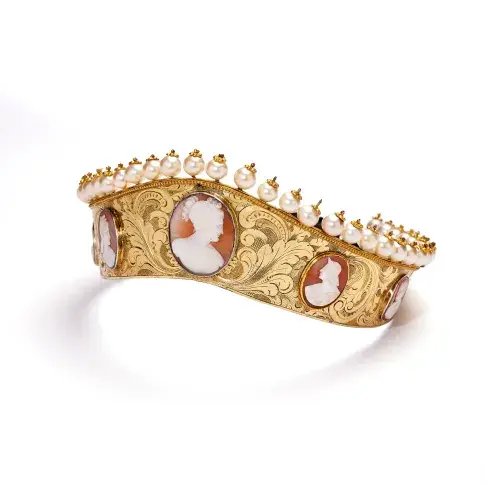 Diadème de Rachel aux perles et camées pour le rôle de Phèdre (acte I), [1843]