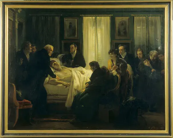 Les Derniers instants de Talma, huile sur toile de Robert-Fleury, 1827