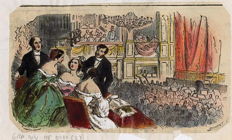 Loge et salle un jour de spectacle