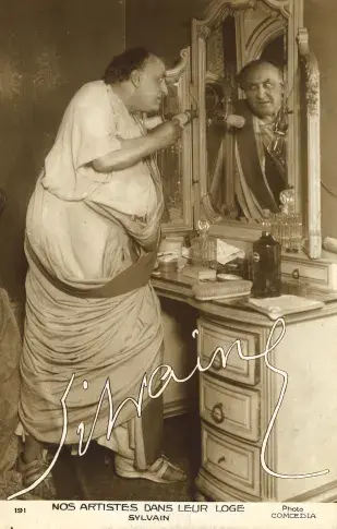 Eugène Silvain dans sa loge
