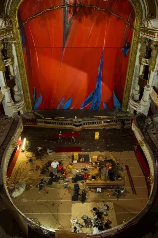 Travaux dans la salle Richelieu, 2012