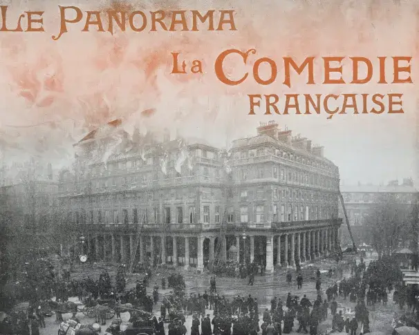Couverture du numéro spécial du Panorama dramatique sur l’incendie de la salle Richelieu en 1900