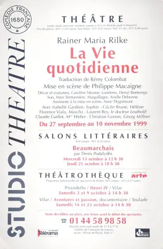 Affiche de septembre-novembre 1999