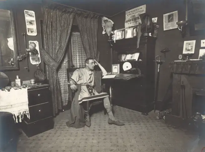 Pierre Falconnier dans sa loge