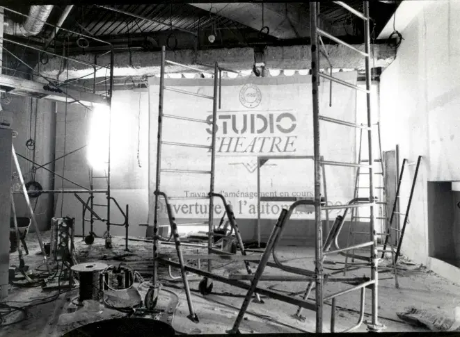 Les travaux au Studio-Théâtre