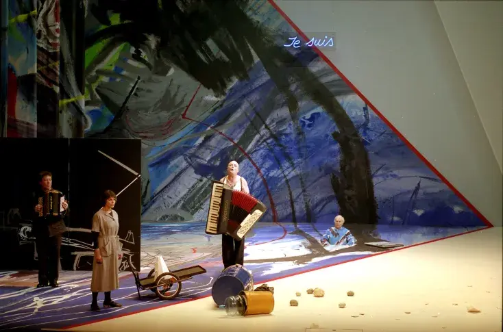 "L'Espace furieux" de Valère Novarina, texte et mise en scène de Valère Novarina, 2006, avec Christian Paccoud, Catherine Salviat, Daniel Znyk, Gérard Giroudon