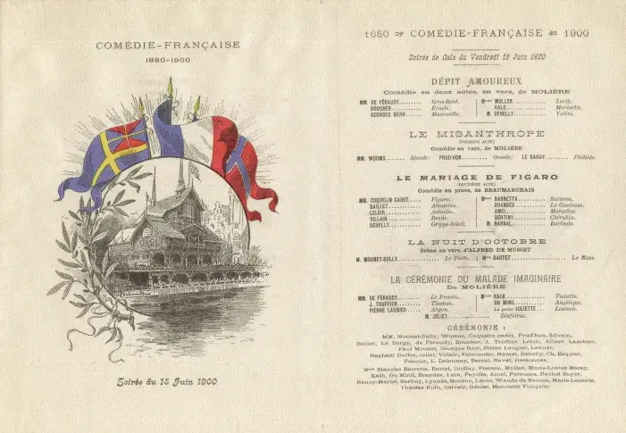 Programme sur soie, 1900