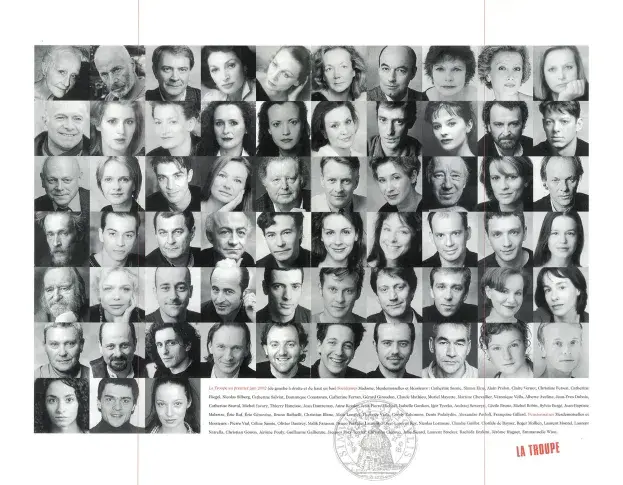 Trombinoscope de la troupe de la Comédie-Française, 1er juin 2002. Photographes multiples