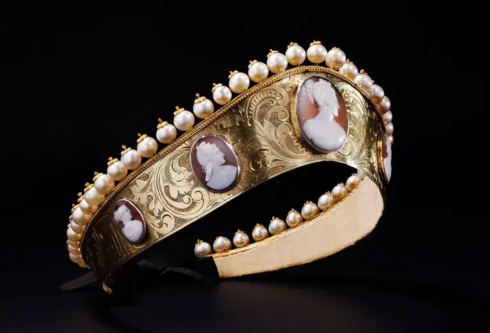 Diadème de Rachel aux perles et camées pour le rôle de Phèdre (acte I), [1843]